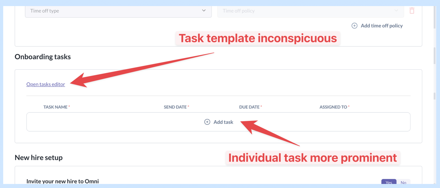 Task editor (Before)