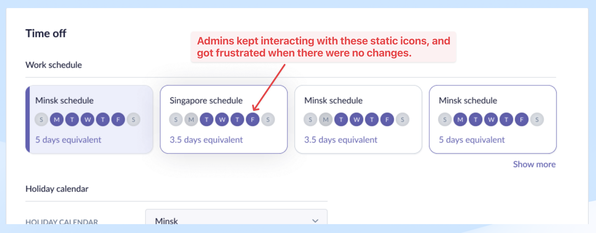 Static icons thought to be interactive