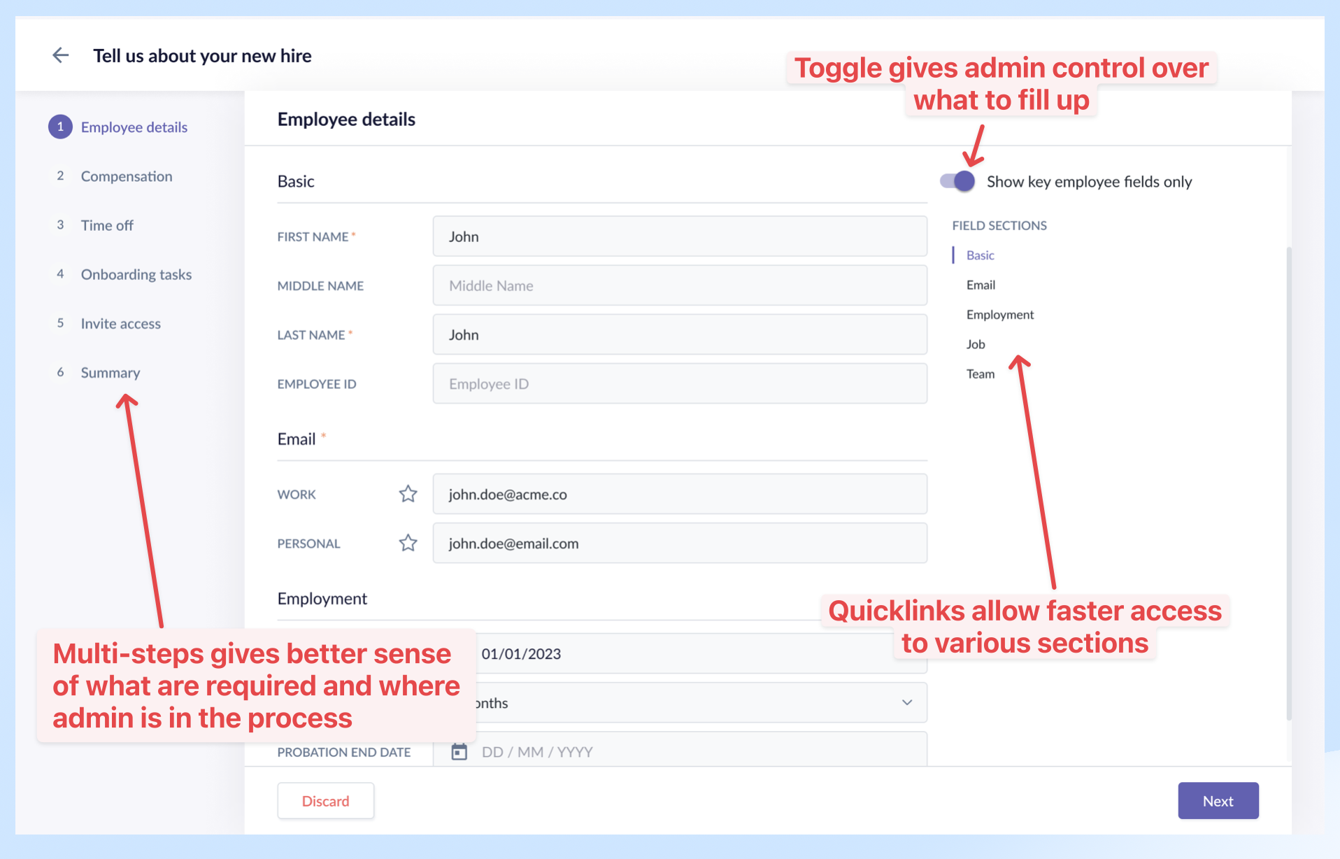 Add employee form (After)