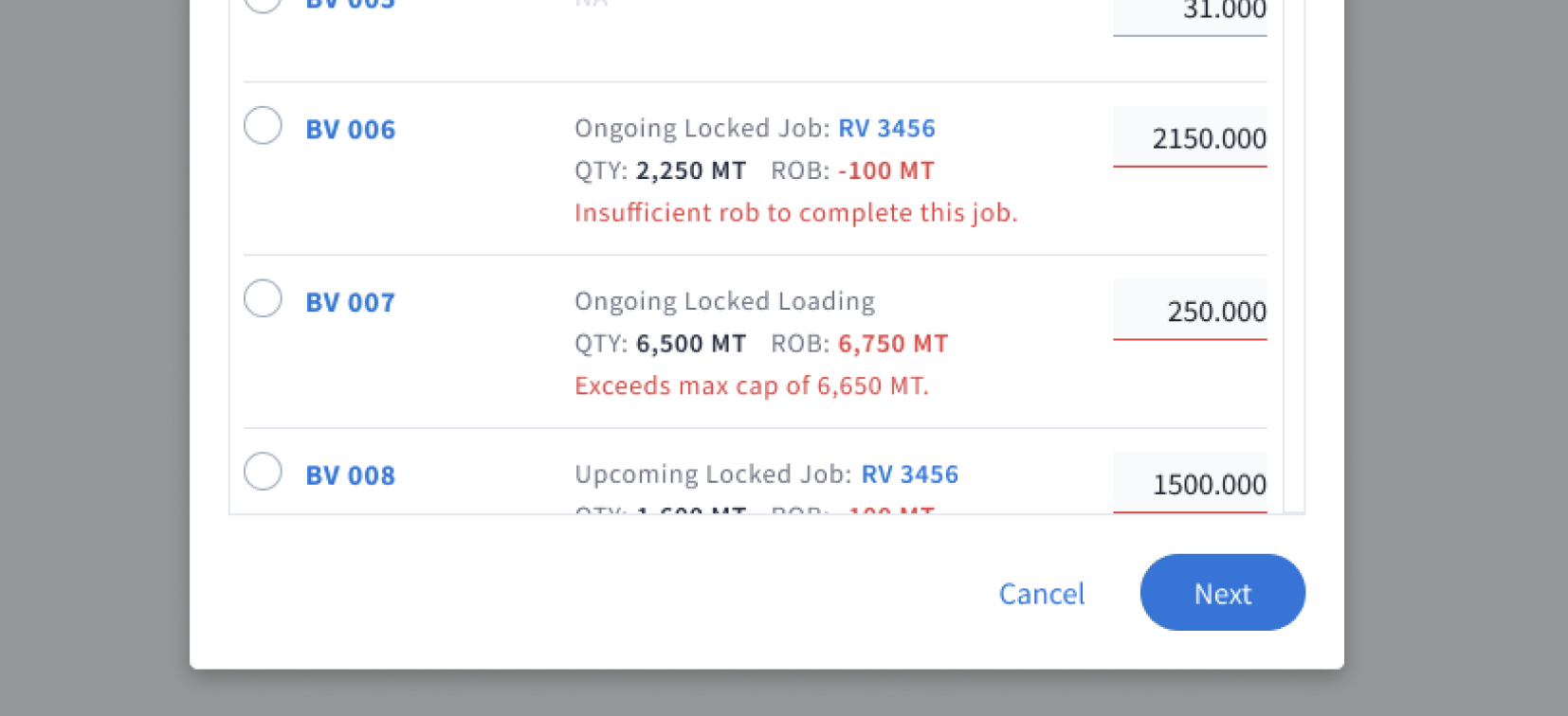 Validated errors at the start of the AS flow