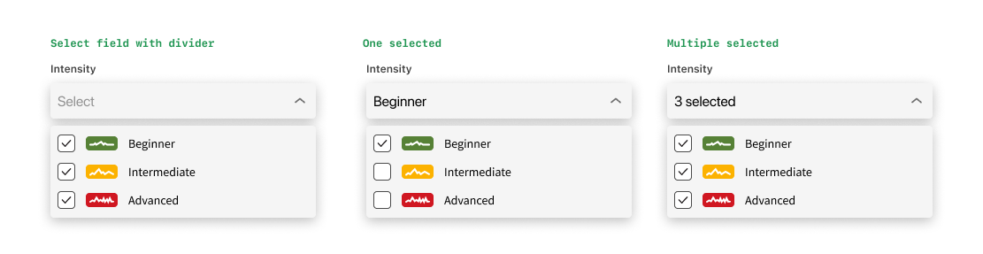 Multi-select trip duration field