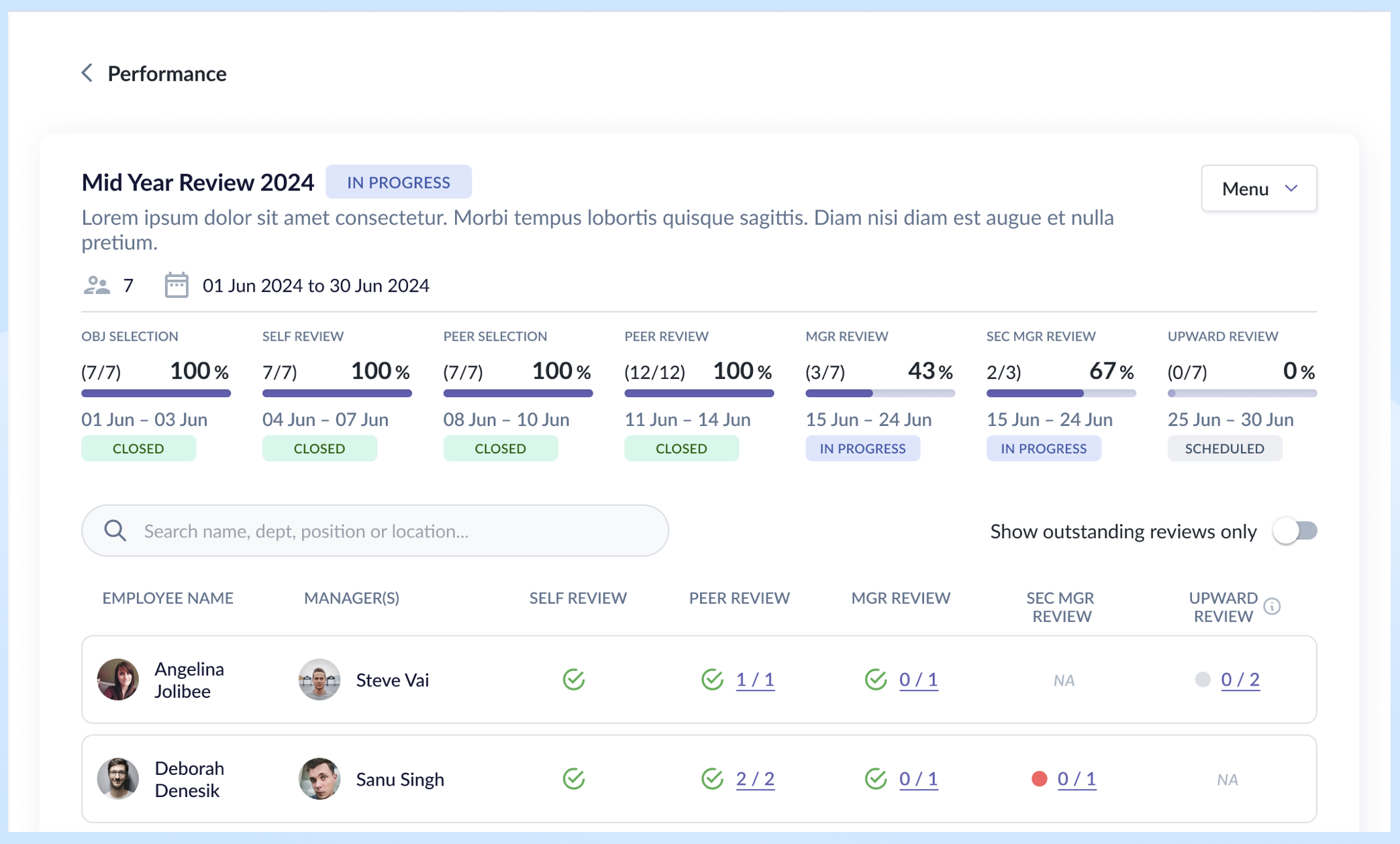 Variants of the right-side nested component